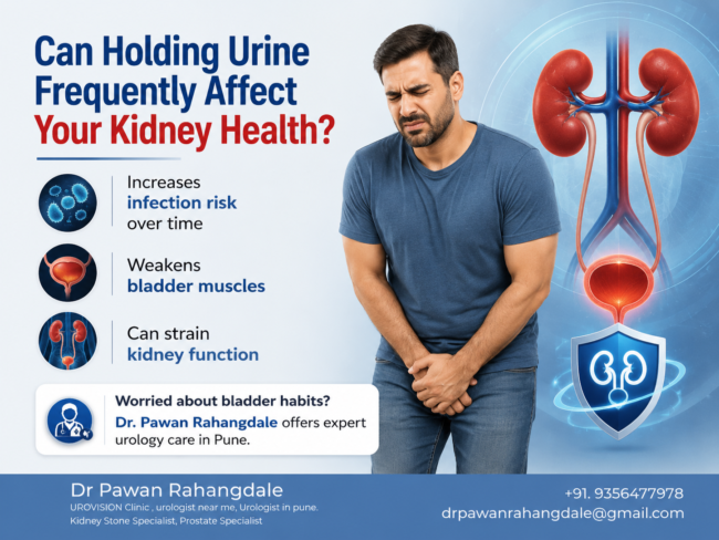 Can Holding Urine Frequently Affect Your Kidney Health Dr. Pawan Rahangdale urologist in Pune