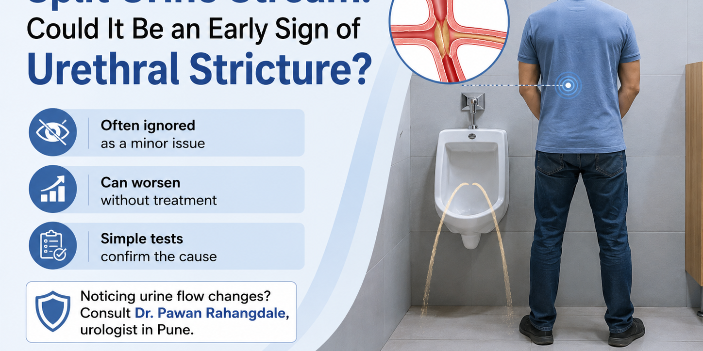 split_urine_stream_dr_pawan_rahangdale_urologist_pune stricture urethra treatment in Pune